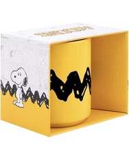 TAZZA TAZZA CAFFÈ CERAMICA UFFICIALE ARACHIDI CHARLIE MARRONE E SNOOPY NUOVA IN SCATOLA ERIK