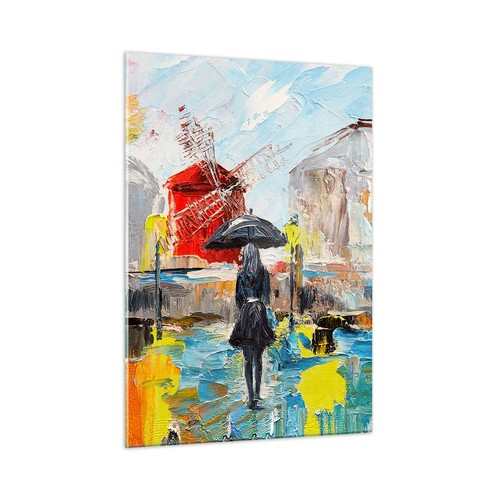 Quadro vetro 50x70cm donna - su,
