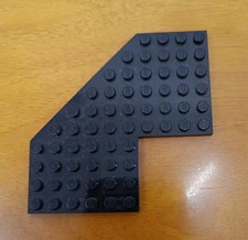 LEGO 1 x 2401 piastra 10 x 10 con ritaglio 4 x 4 e angolo tagliato nero