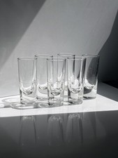 6 bicchieri vintage Borgonovo Amaro liquore limoncello cristallo vetro bullet anni 80