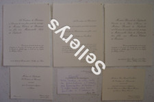 LOT de faire-part de mariage Comte Comtesse de BRESSIEUX Laplanche Caillat