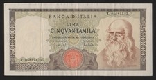 50000 LIRE LEONARDO DA VINCI
