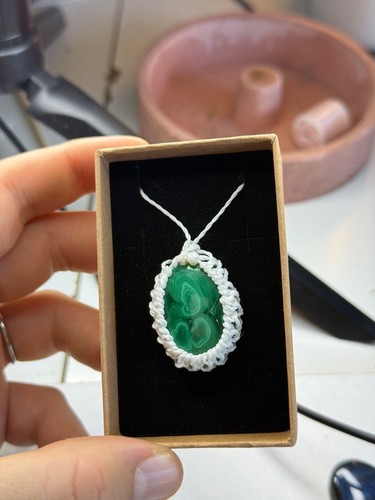 Collana malachite fatta a - collana, di