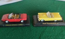 Lotto Due Modellini Scala 1/43: Ferrari Mondial Cabrio + Ford Thunderbird 