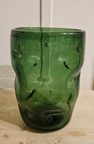 Vaso vetro verde vetreria - vetro,