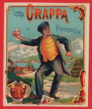 ETICHETTA D'EPOCA LIQUORE VERA GRAPPA DI PIEMONTE N°85