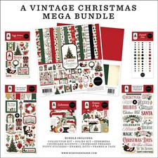 Nuovo! Carta Bella Paper A VINTAGE NATALE Scrapbooking Mega Bundle