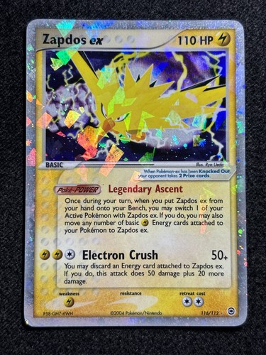 Zapdos 116 112 pokemon tcg - zapdos, ex