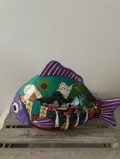 Salvadanaio pesce terracotta