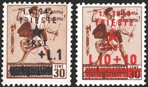 Occup jugoslavia trieste - jugoslavia, 1945