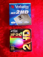VERBATIM DATA LIF MF-2HD 1,44 MB 3,5" FLOPPY DISK 10 PEZZI + TDK MS-DOS 6 PEZZI 