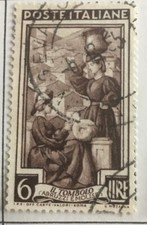 Italy At Work 6 Lire  Stamp