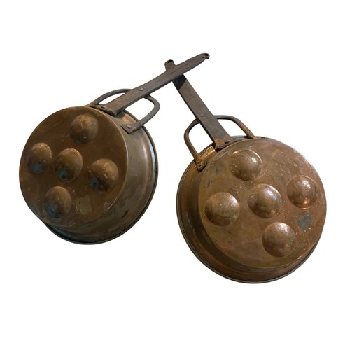 Vintage copper pans escargot - copper,