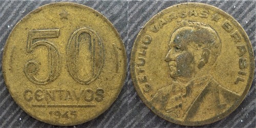 Brazil centavos 1945 - brazil, 50