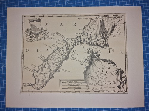 Cartolina jan mayen - jan, 1693