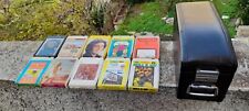 Valigetta Custodia Portacassette d'epoca Vintage + 10 Musicassette STEREO 8
