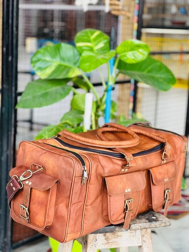 Borsone vintage pelle - pelle, 24"