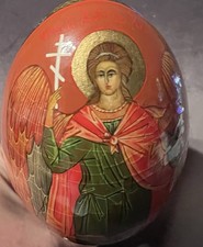 Uovo russo ortodosso dipinto a