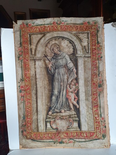 Dipinto tempera pergamena - dipinto, su