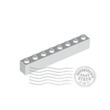 2x LEGO 3008 Mattoncino 1x8 Bianco | 300801