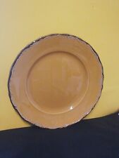 PAGNOSSIN TREVISO EARTHENWARE PIATTO PORTATA GIALLO MARRONE CM. 30