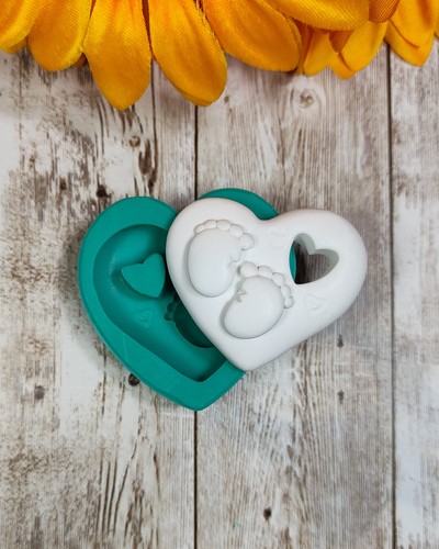 Stampo cuore con - stampo, piedini