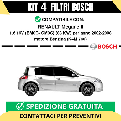 Kit bosch filtri tagliando - kit, 4