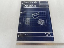 MANUALE ORIGINALE SEZIONE IMPIANTO ELETTRICO LANCIA DEDRA 1989