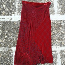 Gonna longuette bordeaux