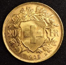 1935 LB Svizzera 20 Franchi