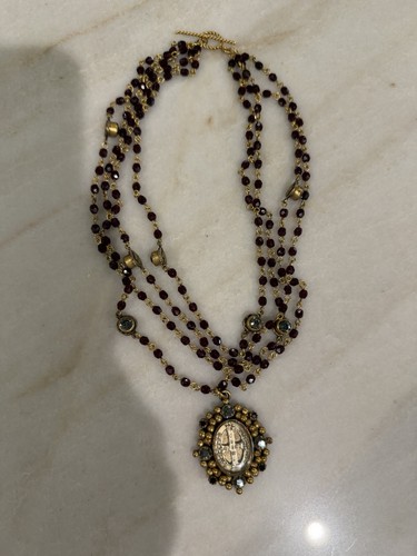Collana rosario metallo