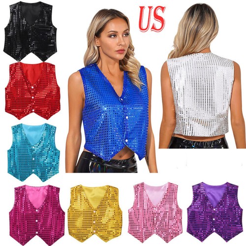 Gilet donna paillettes gilet