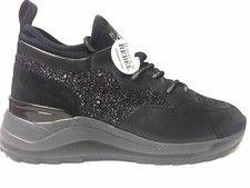 SCARPE SNEAKERS DONNA HOGAN REBEL R296 HXW2960W300ERQB999 ERQ NERO AI ORIGINALE