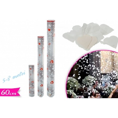 Tubo spara coriandoli cuori - spara,
