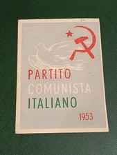 Tessera PCI Partito Comunista Italiano 1953 - Con Bollini - Pisa
