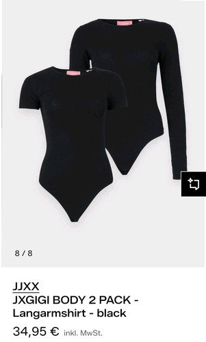 Zalando set body nero manica - 2,