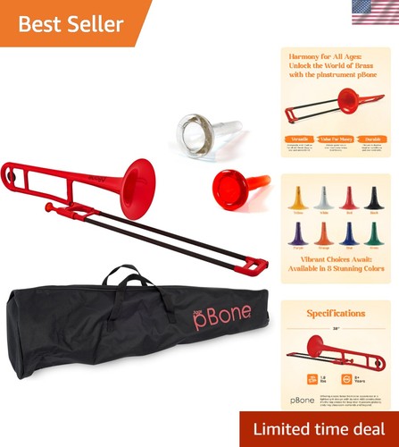Trombone plastica rosso - in,