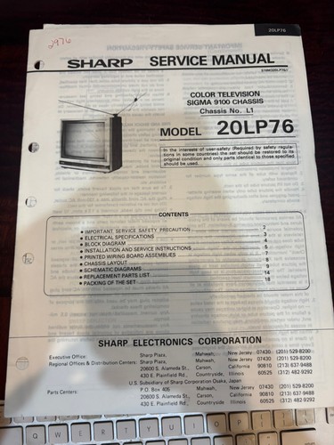 Orig sharp 20lp76 manuale di - orig.,