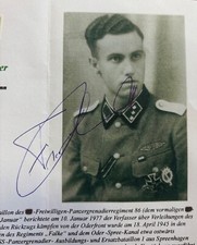 Friedrich Blond- Knights Cross Holder - signed photocopy