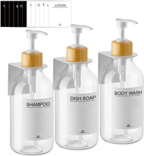 3 Pezzi Dispenser Sapone Bagno