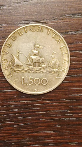 Moneta 500 lire argento - moneta,