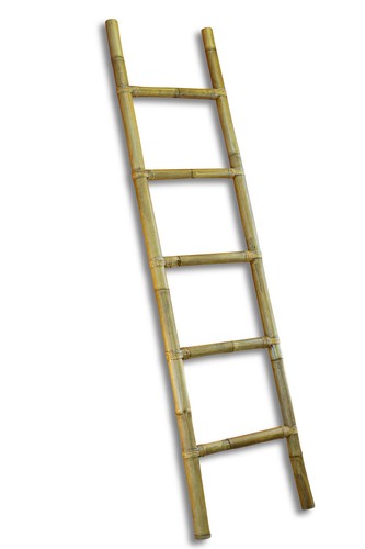 Scala porta asciugamani - scala, bambù