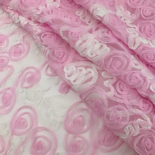 Tessuto tulle ricamato 50 - ricamato, 3d
