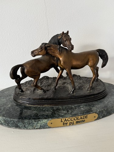 Scultura cavallo accolade - scultura, 'l'accolade'