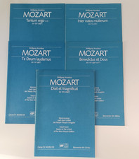 W. A. Mozart: 5 partiture vocali repertorio sacro. Barenreiter - Edizione Urtext