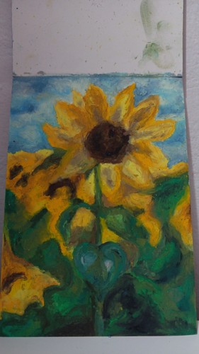 Quadro girasoli dipinto a - quadro,