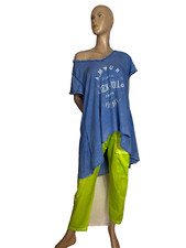 vokuhila Tunika Shirt blau