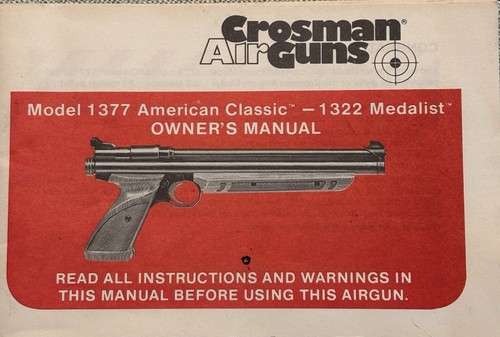 Crosman air pistol owner - crosman,