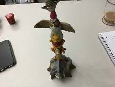 Rare Winnie the Pooh & Friends Cute Disney Character 11" Totem Pose Resin Figure