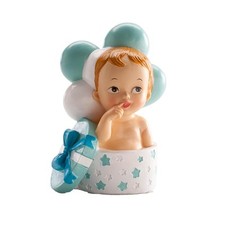 dekora- Decorazioni Batterismo  Cake Topper Battesimo-Bambina con Regalo e Pa